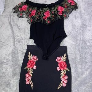 BEAUTIFUL CASUAL/ FORMAL FLORAL 2 PIECE